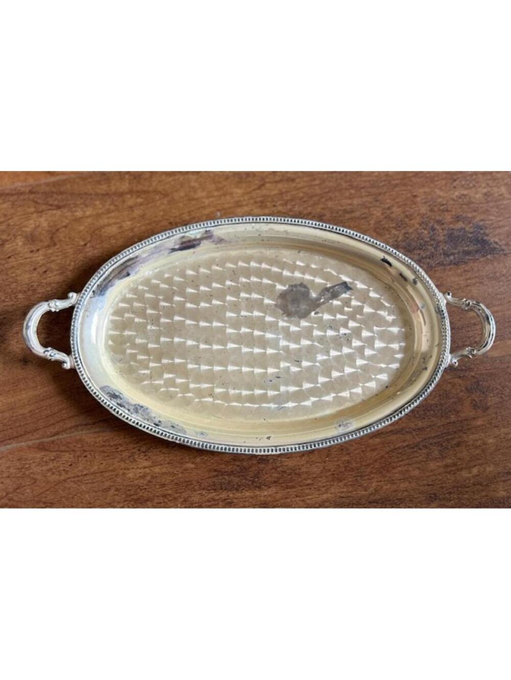 Vintage Provo Craft Silver Plated Serving Tray with Handles